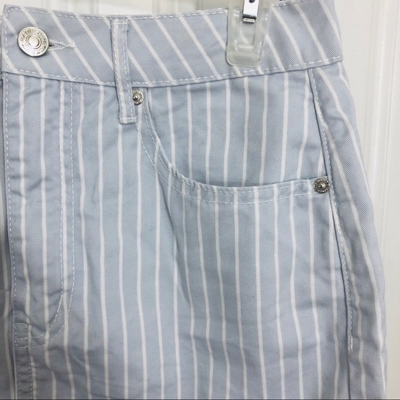 Stripe Mini Denim Skirt - Picture 4 of 5